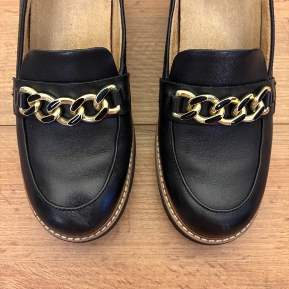 NATURALIZER Desi Lug Sole Loafer Black Women Size 8 Casual Workwear Everyday - Picture 6 of 12